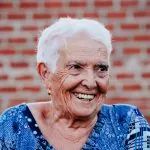 old woman smiling